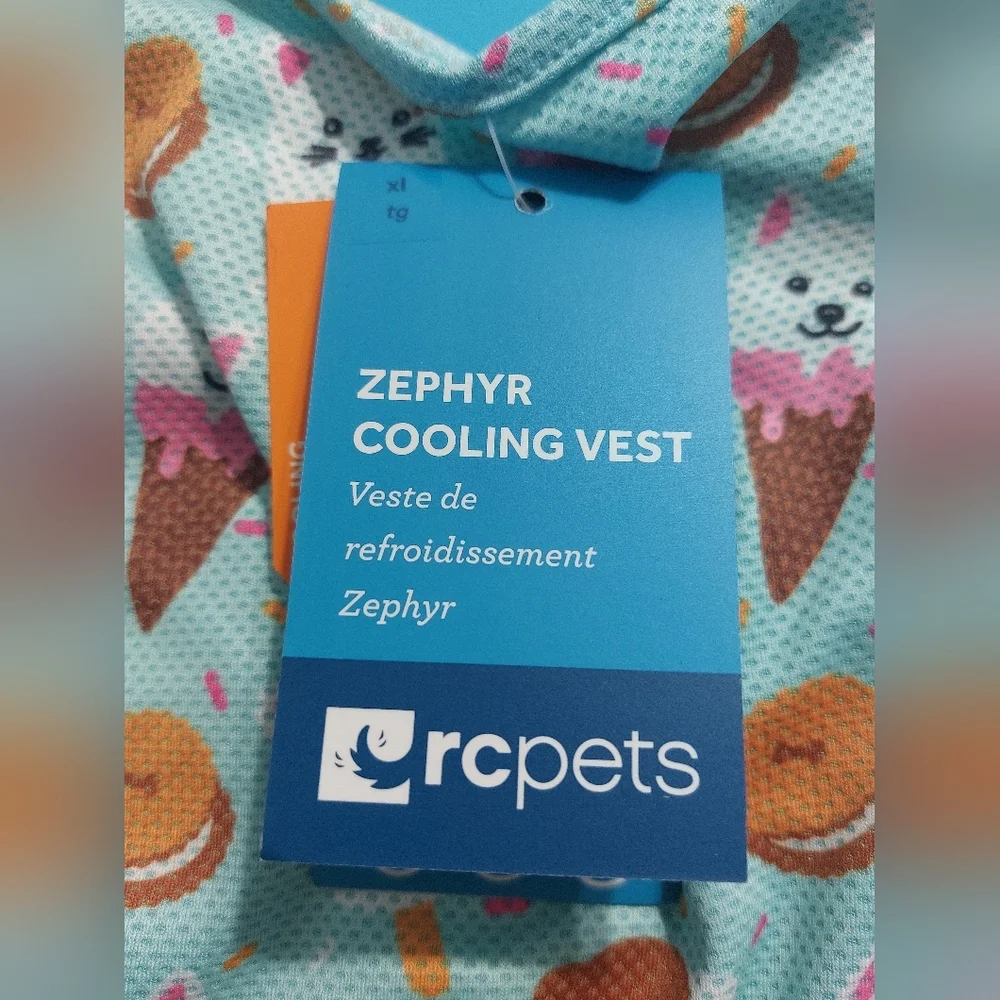 RC Pets‎ Zephyr Cooling Vest for Dogs, Ice Cream Size XL